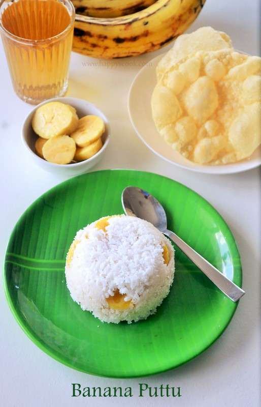 PUTTU + BANANA + PAPPADAM