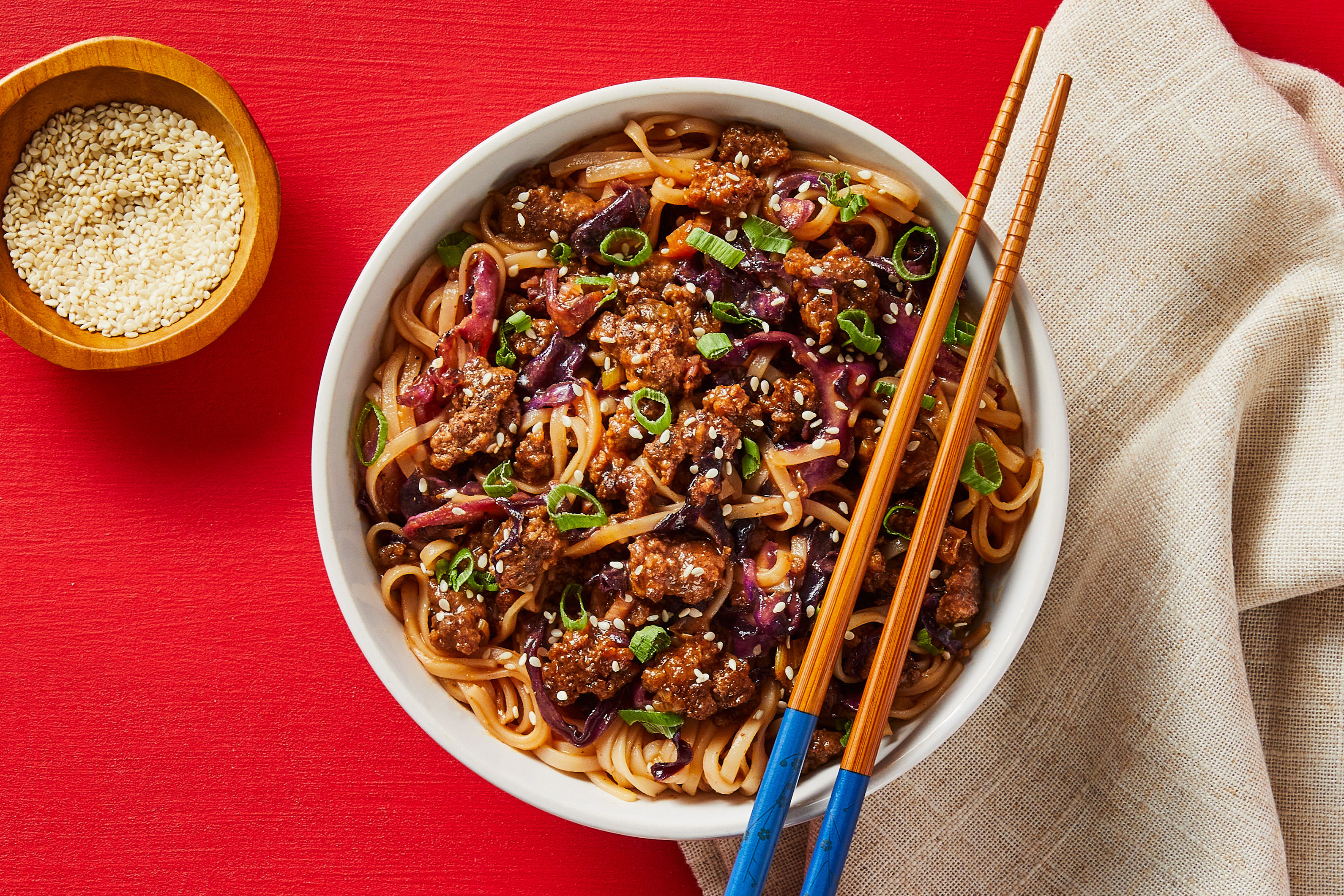 BEEF SCHEZWAN NOODLES