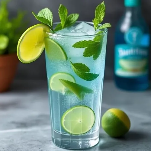 Blue Virgin Mojito
