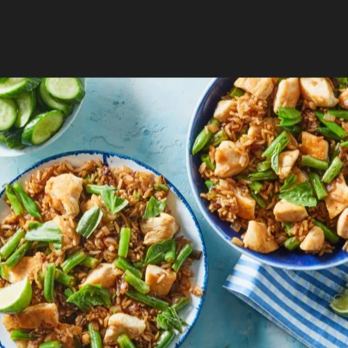 Chicken Mint Fried Rice