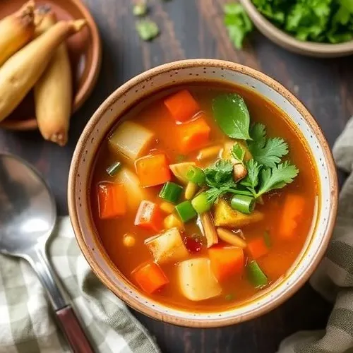 Hot and Sour Veg Soup