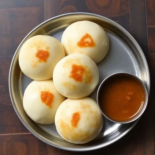 Idli with Sambar / Chutney