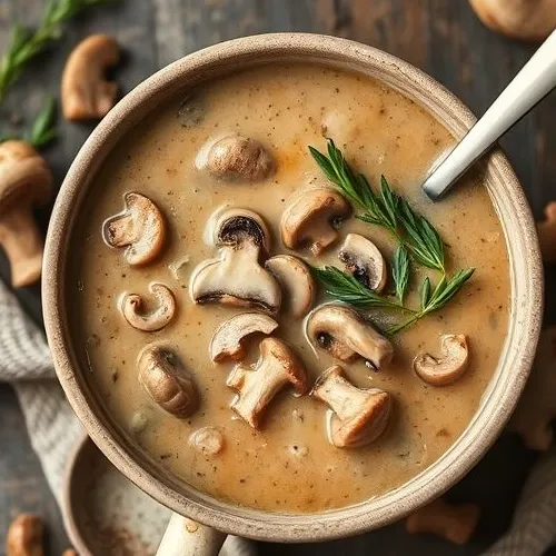 Veg Creamy Mushroom Soup