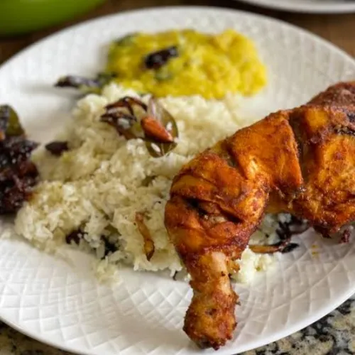 Gee rice & spl chicken fry & Dhal fry