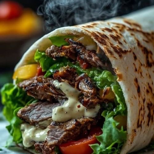 Beef shavarma roll