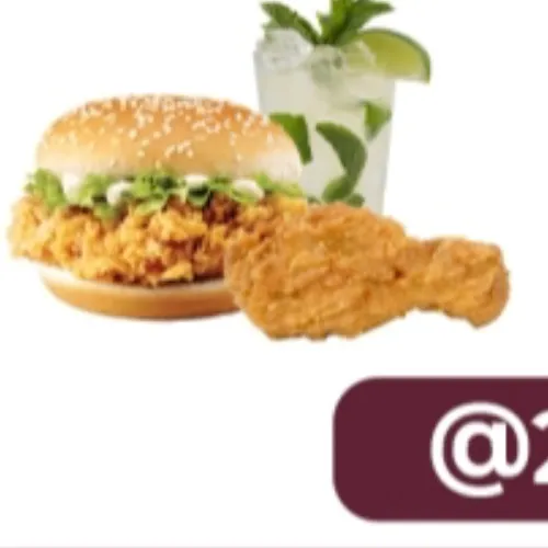 1 PC Fried Chicken Zinger Burger Mojito