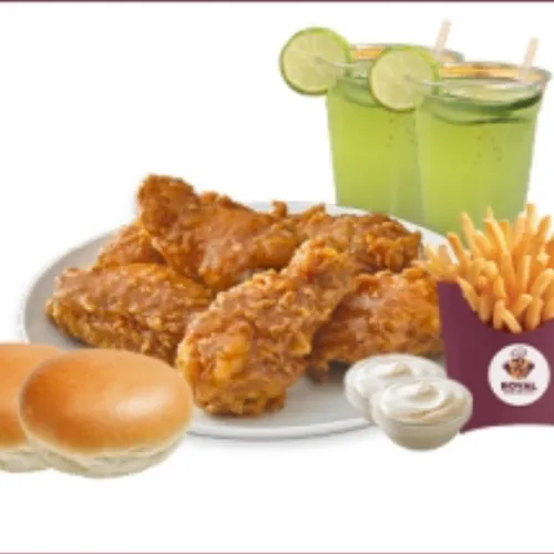 4 PC Chicken Fries Bun Dip Lime