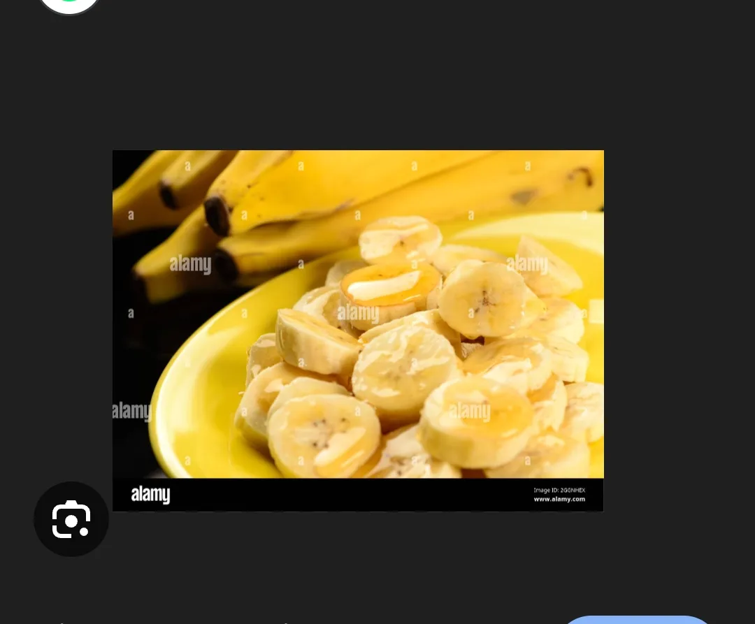 Spreded banana with honey gee