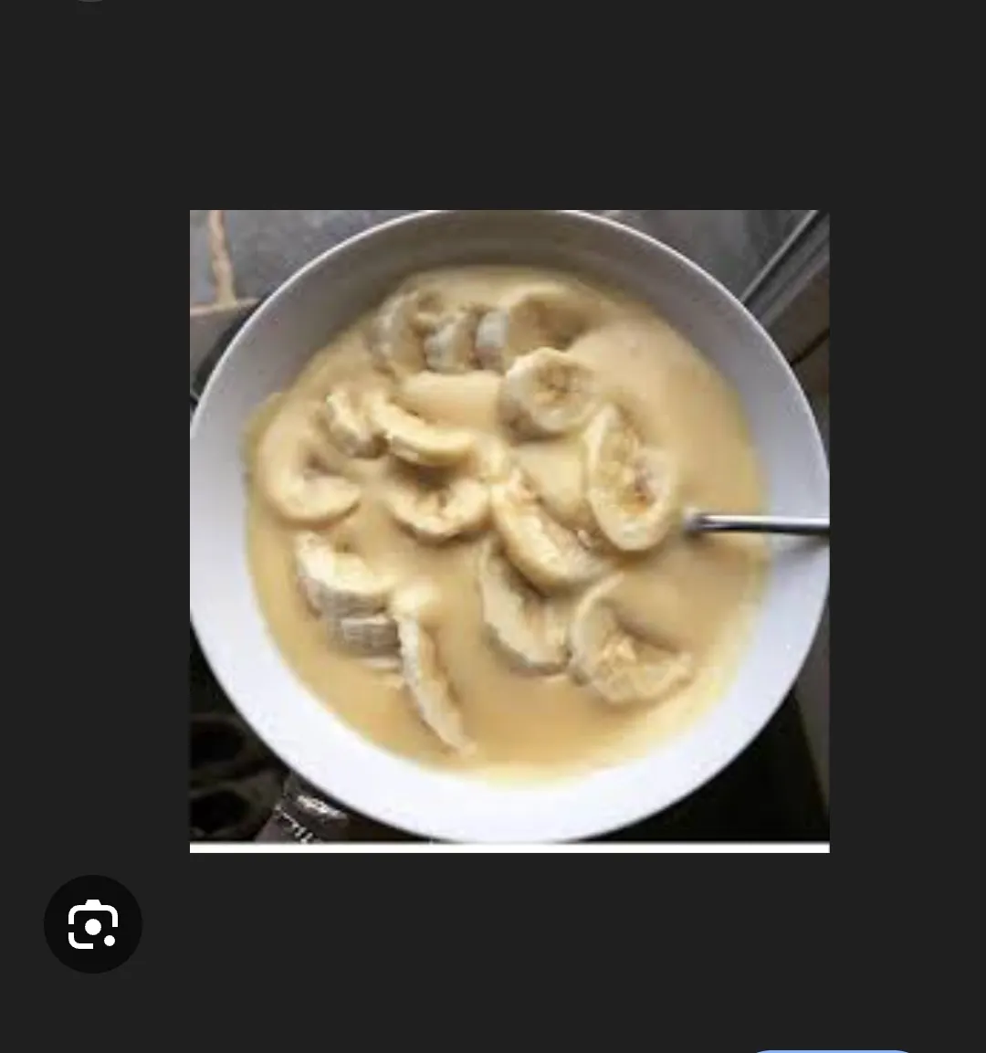 Stuffed rost banana with custud cream