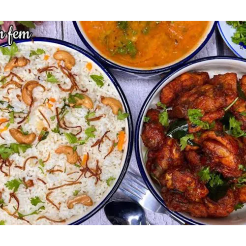 Ghee rice &chicken 65