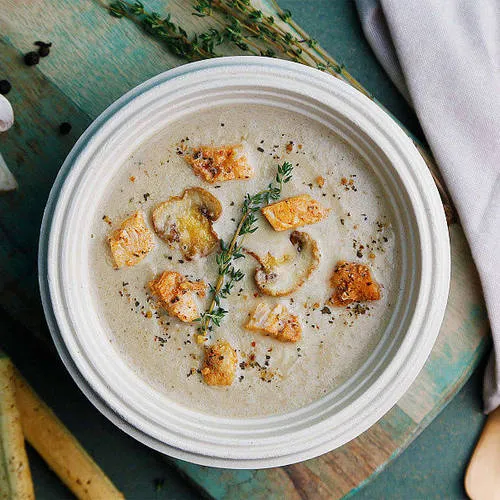 Mushroom Chicken soup