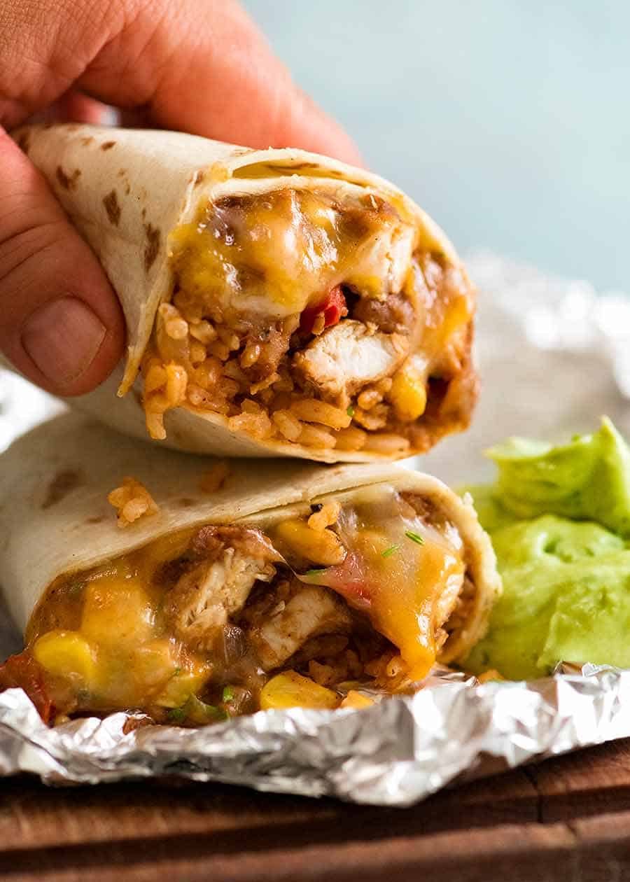 Chicken burrito wrap