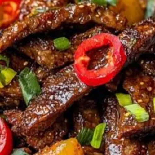 Jerk chicken steak with paprika sauce