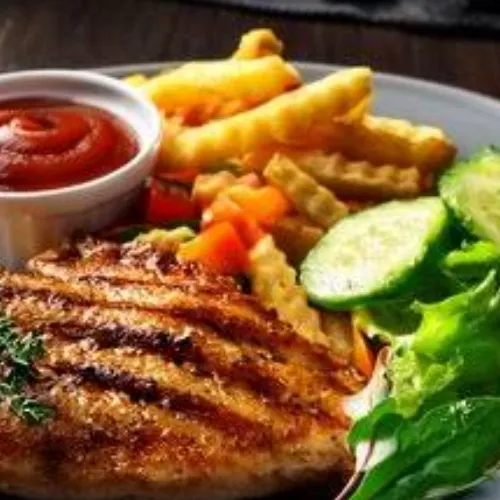 Moroccan Pepper chicken Steak with Creamy Mushroom Sauce