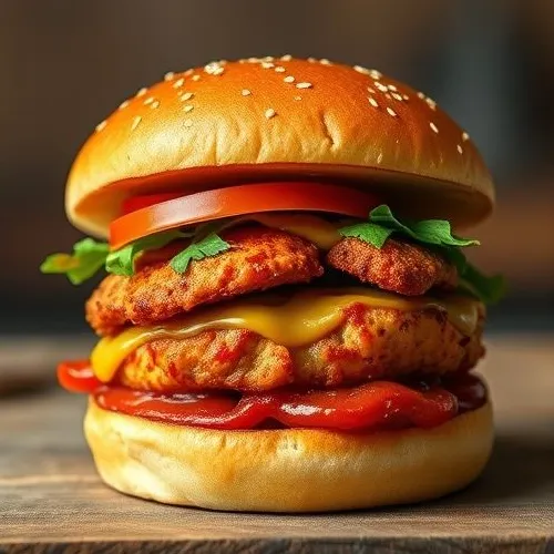 Spicy chicken in the middle