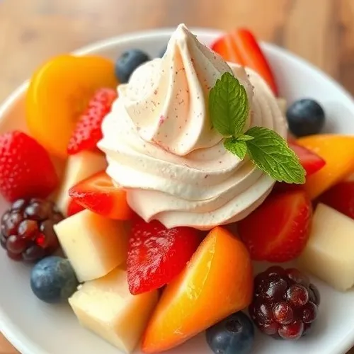 FRUIT SALAD WITH ICE CREAM NUTS