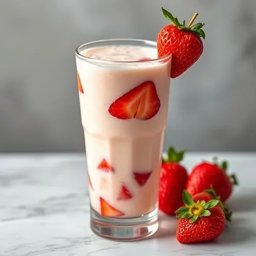 STRAWBERRY WITH MILK