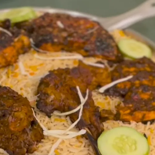 Chicken pollichath & mandi rice