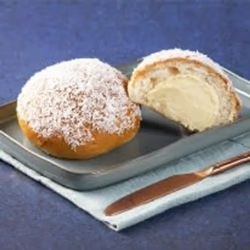 Cream Bun Coconut Bun (كعك كريمة جوز الهند)