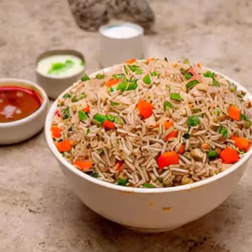 Schezwan Mushroom Fried Rice